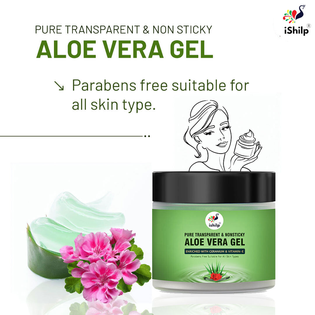 Aleo vera Gel (100grm)+ Green Herb Soap (Pack of 2)
